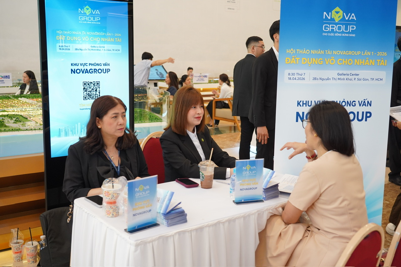 Novaland tổ chức Ng&agrave;y hội Tuyển dụng 2026, mang đến hơn 1.000 cơ hội gia nhập đội ngũ ph&aacute;t triển c&aacute;c dự &aacute;n trọng điểm của Tập đo&agrave;n