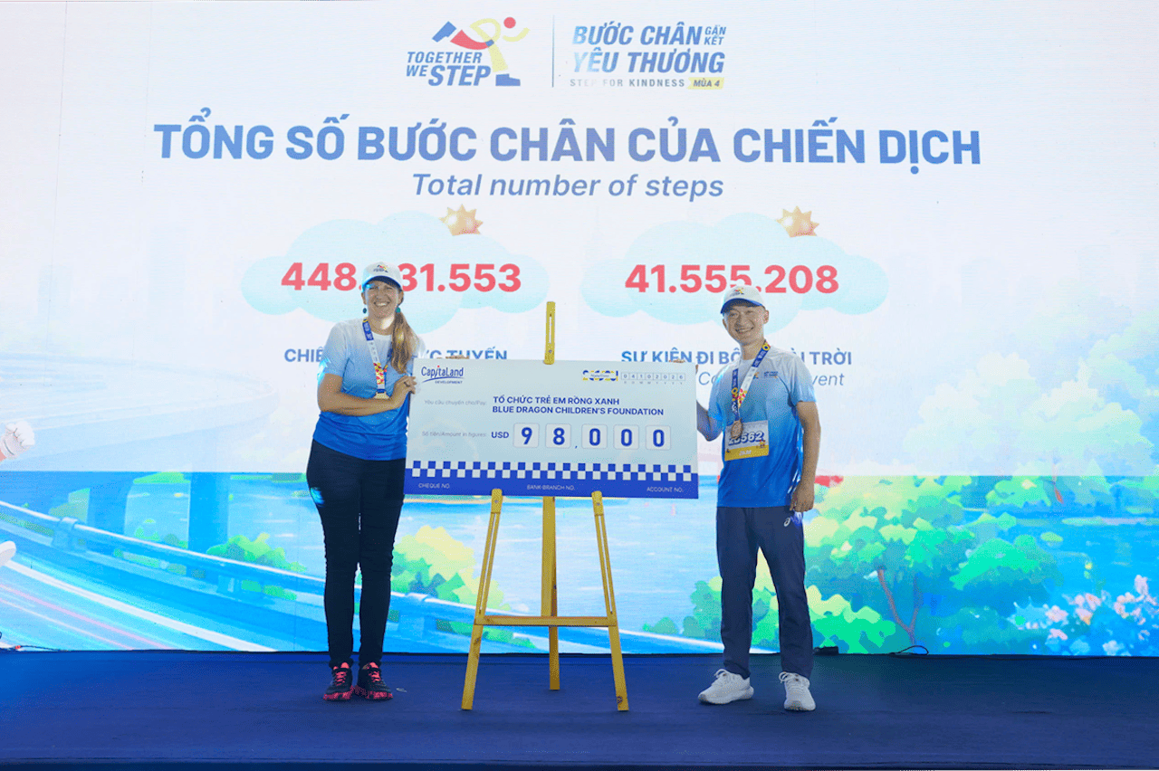 Hơn 8.500 người s&aacute;nh bước c&ugrave;ng CapitaLand hỗ trợ trẻ em v&agrave; thanh thiếu ni&ecirc;n yếu thế tại Việt Nam