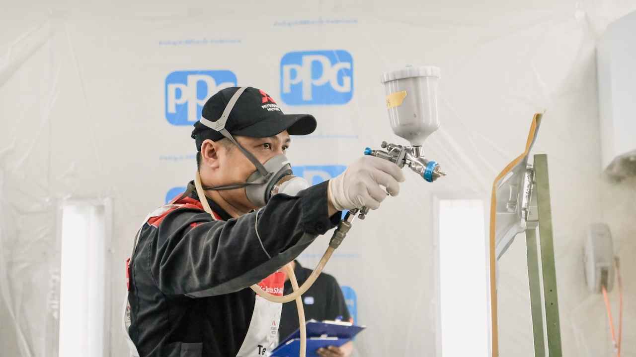 PPG đồng h&agrave;nh c&ugrave;ng Mitsubishi n&acirc;ng tầm dịch vụ sơn xe