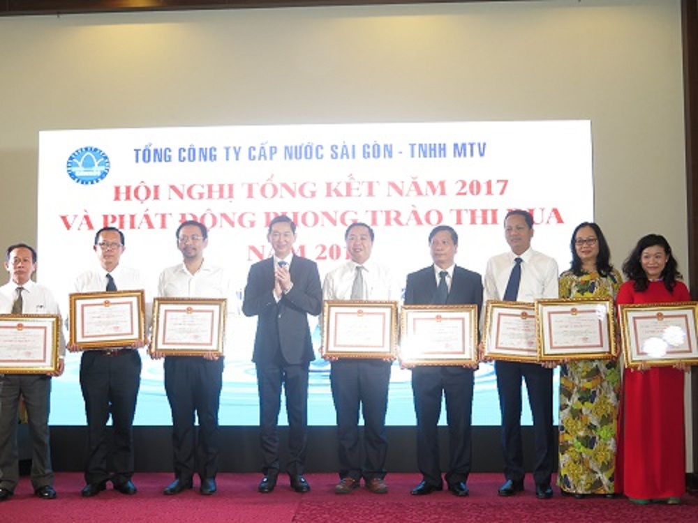 Tổng công ty Cấp nước Sài Gòn tổ chức hội nghị tổng kết hoạt động sản xuất kinh doanh năm 2017 và phát động thi đua năm 2018