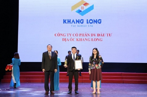Địa ốc Khang Long vào top 10 thương hiệu 'Bất động sản xuất sắc'