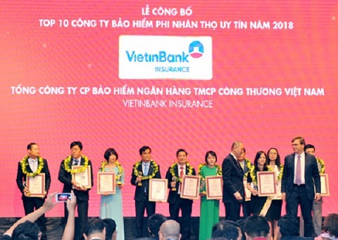 Bảo hiểm VietinBank vào top 10 công ty bảo hiểm uy tín