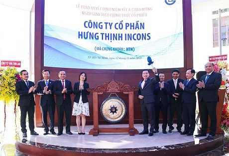 Hưng Thịnh Incons chính thức niêm yết 25 triệu cổ phiếu HTN trên HOSE