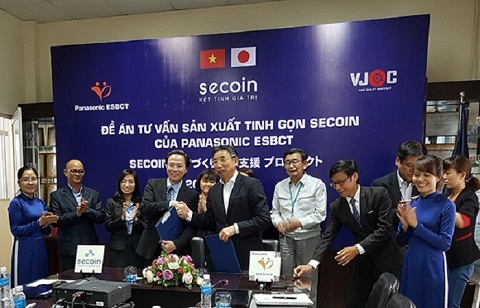 Lễ ký kết Đề án Tư vấn Sản xuất Tinh gọn của Viện Giáo dục Đào tạo Panasonic ESBCT (Nhật Bản) đối với hệ thống sản xuất của Secoin