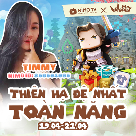 Nimo TV kết hợp với Mini World ra mắt game mô phỏng cực hot: Block Art