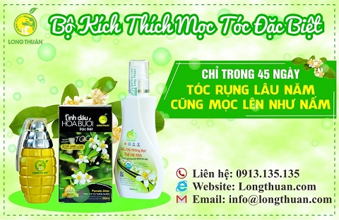 Với bộ sản phẩm “kỳ diệu” này, tóc sẽ mọc lên vù vù sau 45 ngày sử dụng
