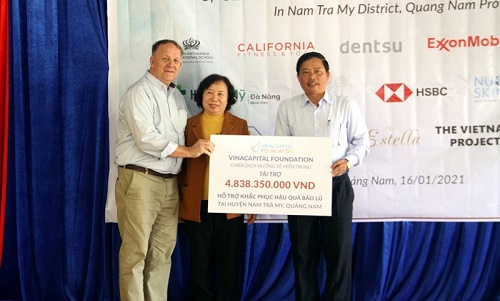 VinaCapital Foundation trao hơn 4,8 tỷ đồng hỗ trợ khắc phục hậu quả thiên tai tại Nam Trà My