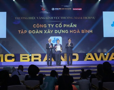 Tập đoàn Xây dựng Hòa Bình nhận giải Thương hiệu Vàng TP Hồ Chí Minh
