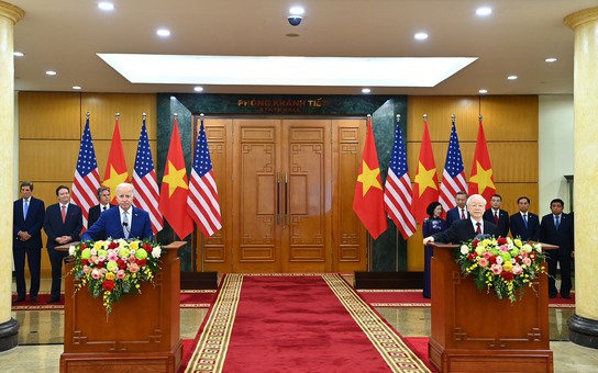 Tổng Bí thư Nguyễn Phú Trọng và Tổng thống Joe Biden nói về việc nâng tầm quan hệ Việt-Mỹ