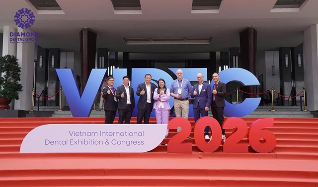 Diamond Dental Group tự hào là nhà tài trợ vàng cùng VIDEC 2026 với chủ đề “Nha khoa thông minh và bền vững”