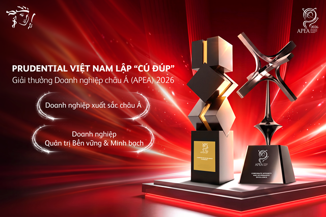 Prudential Việt Nam lập cú đúp tại Insurance Asia Awards 2026